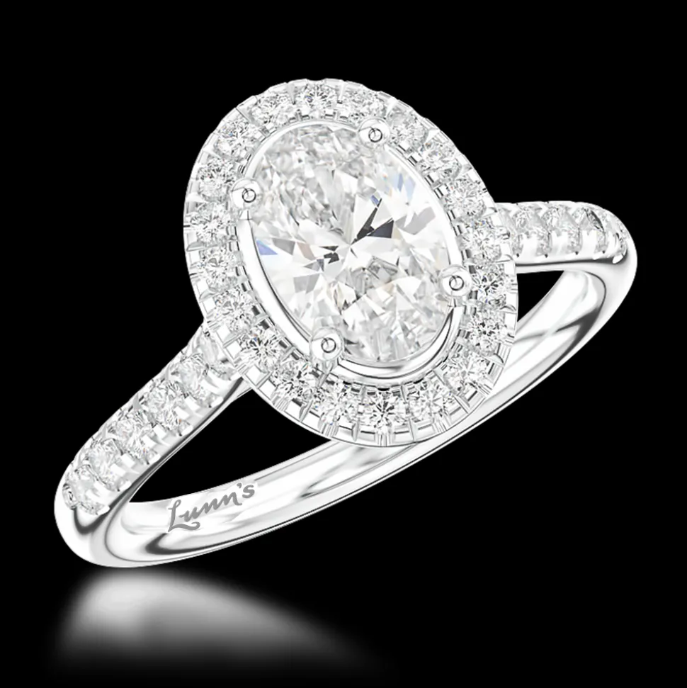 Cluster 0.80ct G VS2 Diamond Platinum Ring