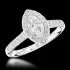 Cluster 0.30ct G VS2 Diamond Platinum Ring
