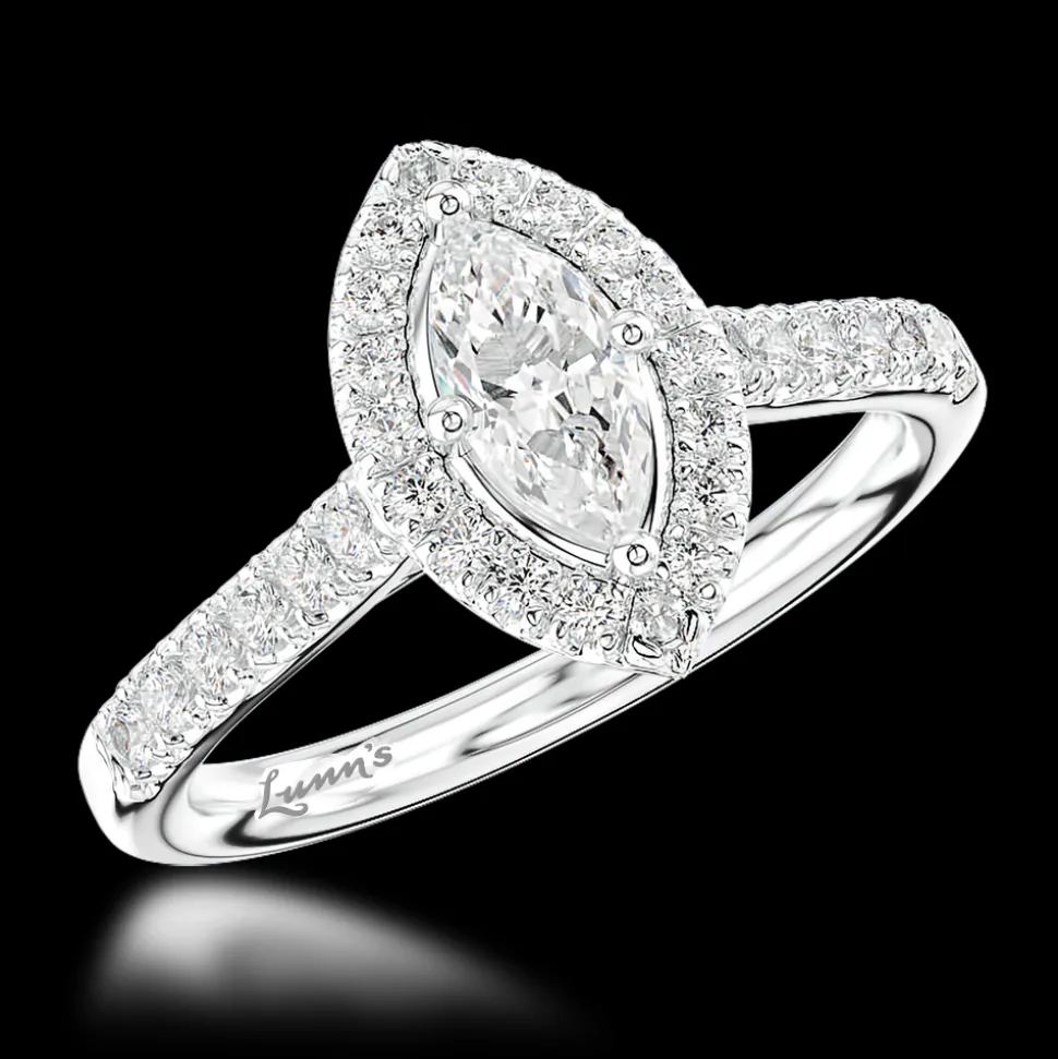 Cluster 0.30ct G VS2 Diamond Platinum Ring