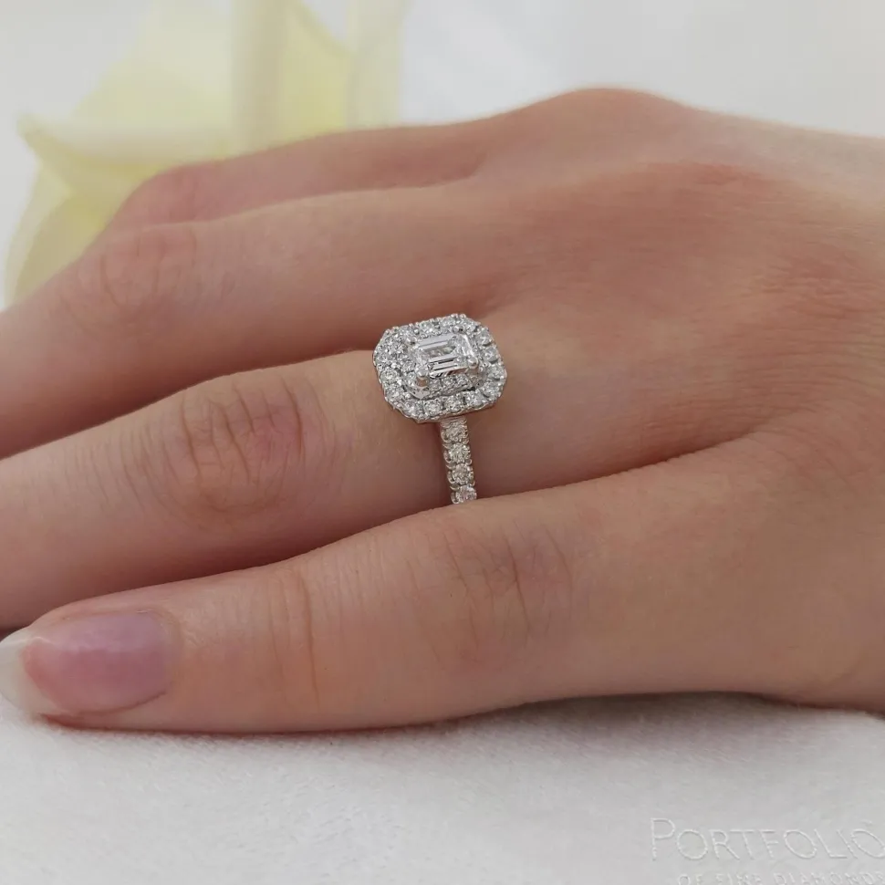 Cluster 0.40ct G VS1 Diamond Platinum Ring