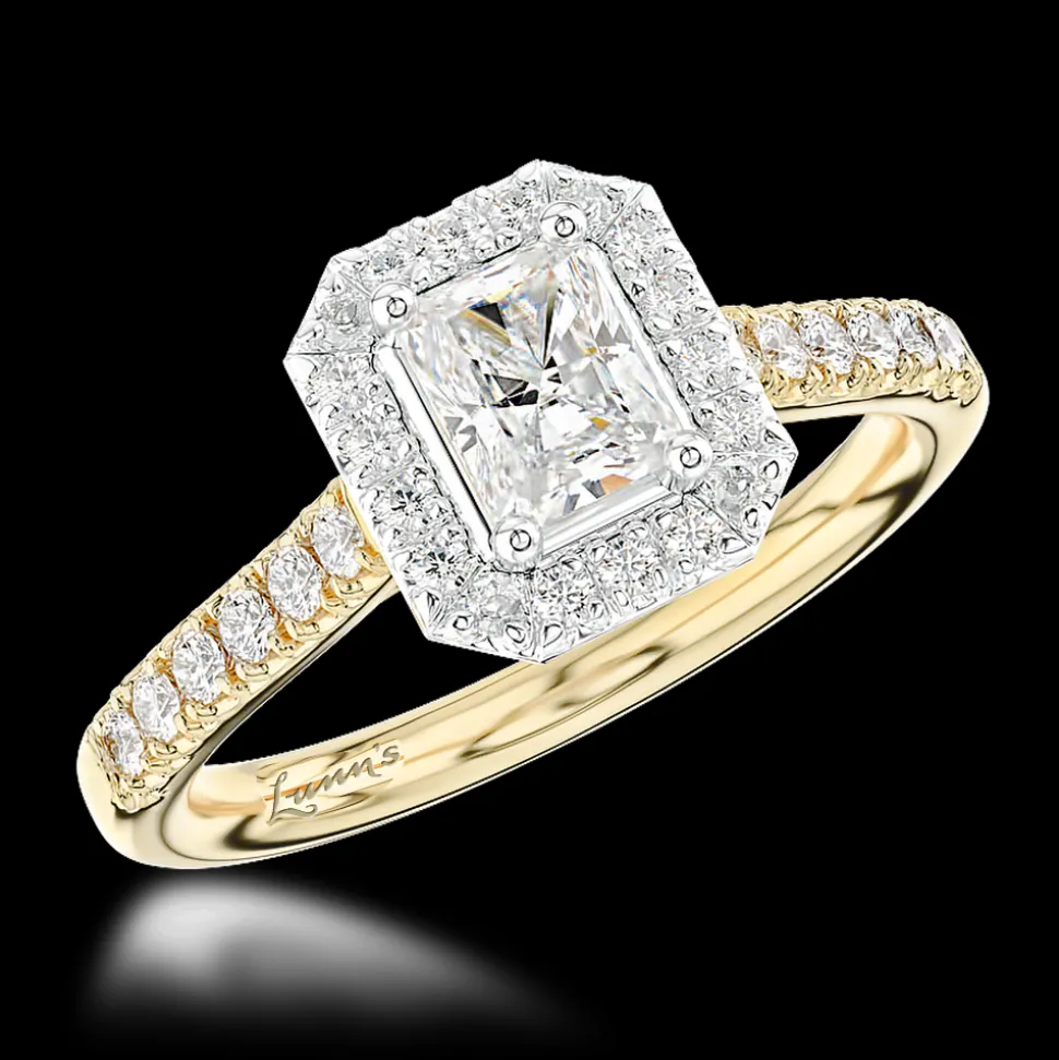 Cluster 0.50ct G VS1 Diamond Yellow Gold/Platinum Ring