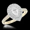 Cluster 0.70ct G VS2 Diamond Yellow Gold/Platinum Ring