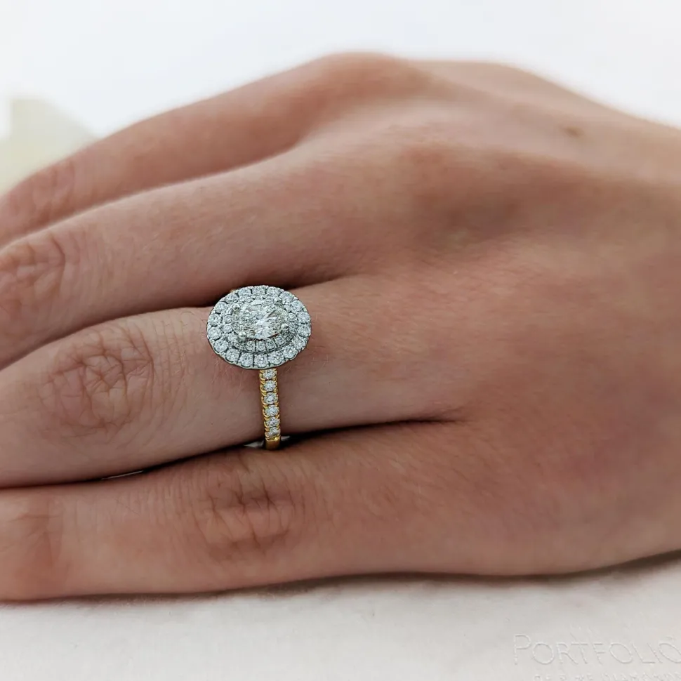Cluster 0.50ct G VS1 Diamond Yellow Gold/Platinum Ring