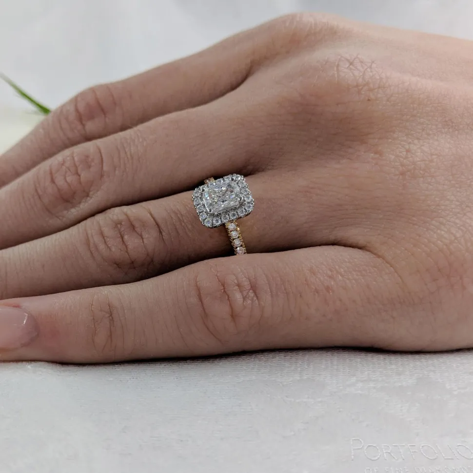 Cluster 0.50ct G VS1 Diamond Yellow Gold/Platinum Ring