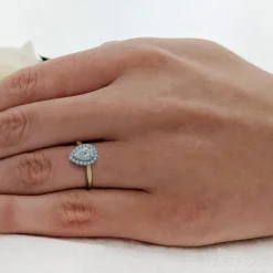 Cluster 0.41ct G VS2 Diamond Yellow Gold/Platinum Ring