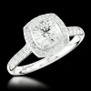 Cluster 0.70ct H SI1 Diamond Platinum Ring