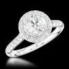 Cluster 0.70ct H VS2 Diamond Platinum Ring