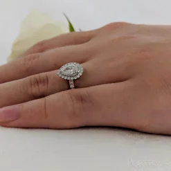Cluster 0.70ct H VS1 Diamond Rose Gold/Platinum Ring