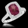 Cluster 1.29ct Ruby Platinum Ring
