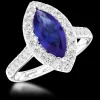 Cluster 2.00ct Sapphire Platinum Ring