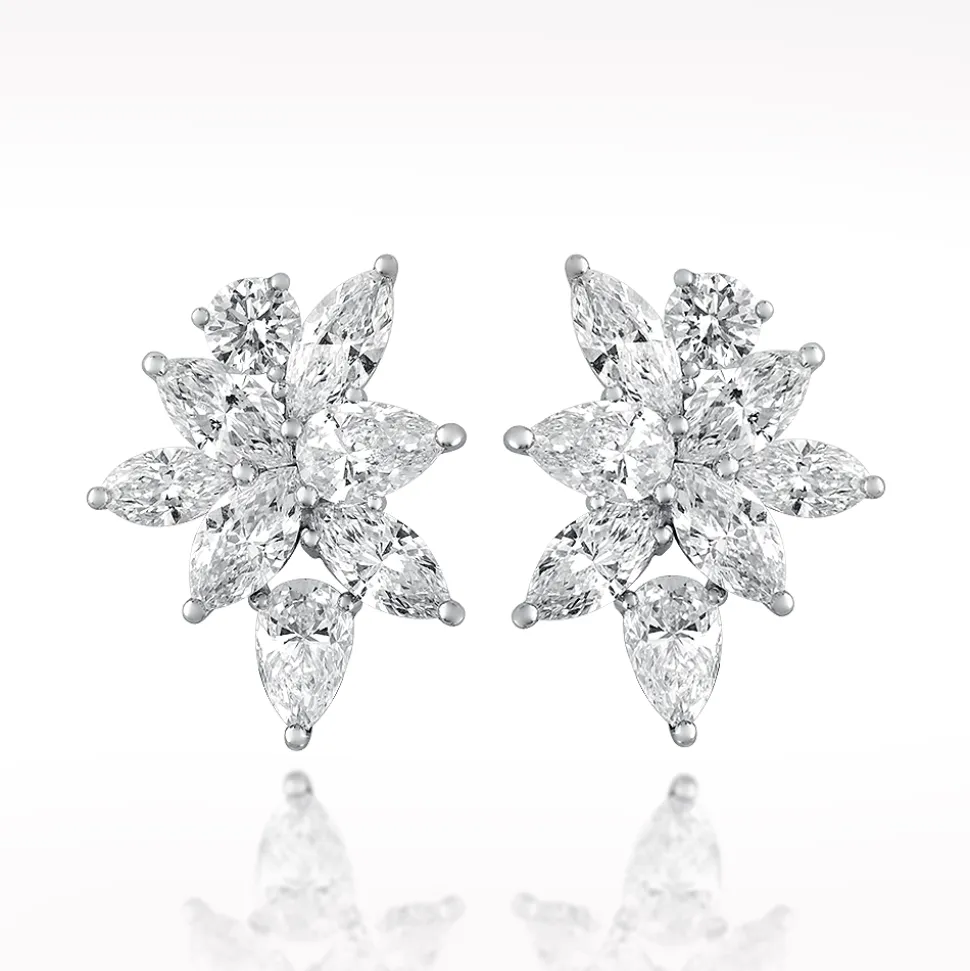 4.91ct Diamond Platinum Earrings