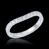 0.45ct Diamond Platinum Soft Curved Ring