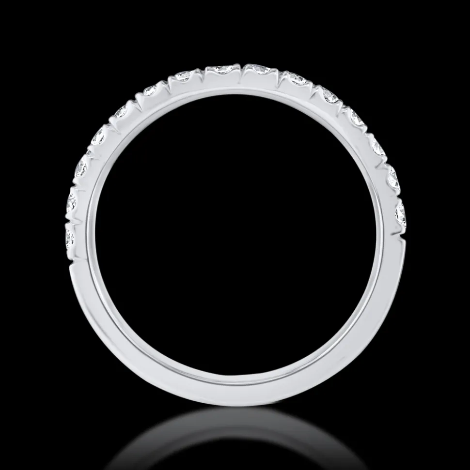 0.45ct Diamond Platinum Soft Curved Ring