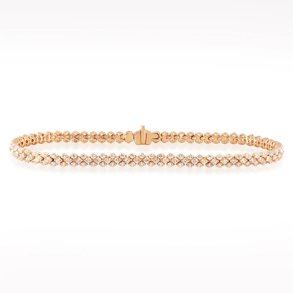 3.15ct Diamond Rose Gold Bracelet
