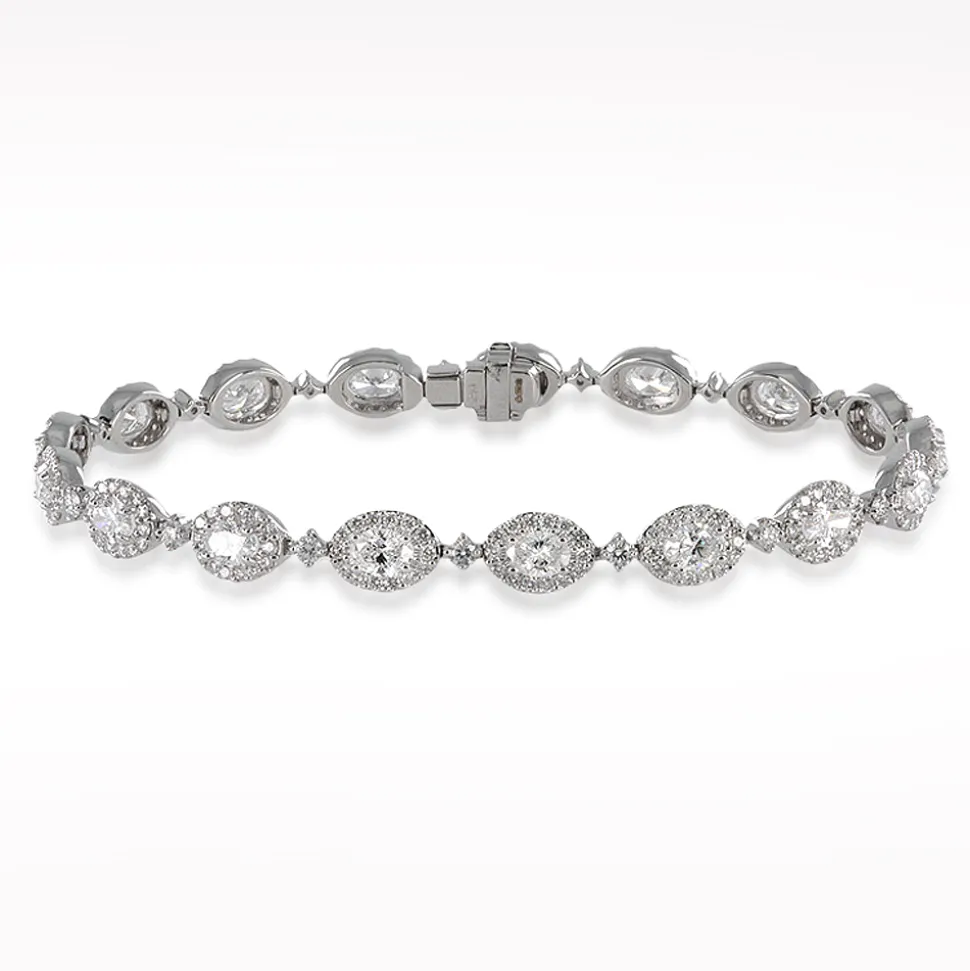 5.53ct Diamond White Gold Bracelet