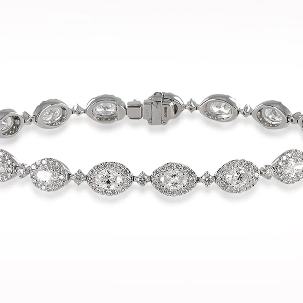 5.53ct Diamond White Gold Bracelet