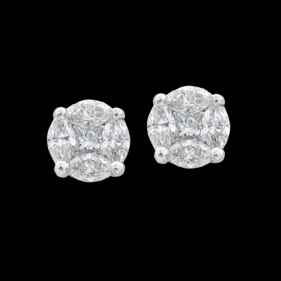 0.47ct Diamond White Gold Earrings