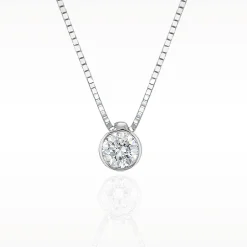 0.10ct Diamond White Gold Necklace