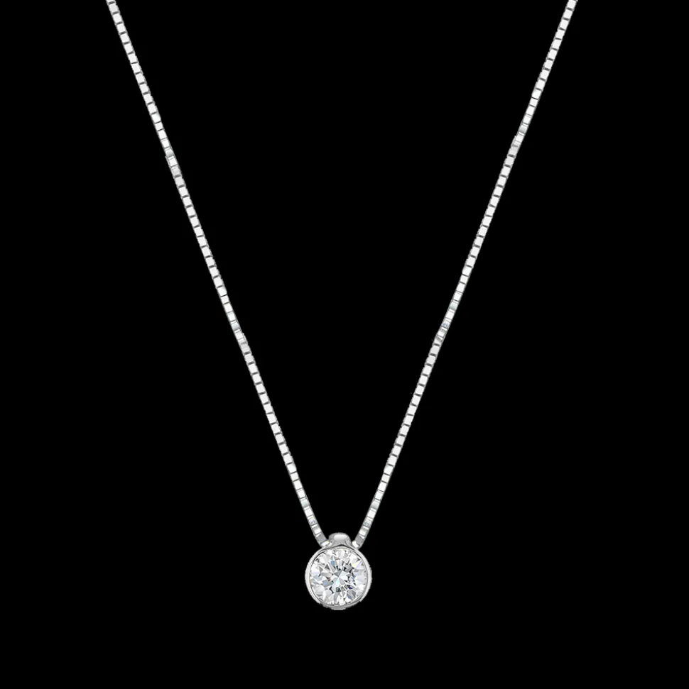 0.10ct Diamond White Gold Necklace