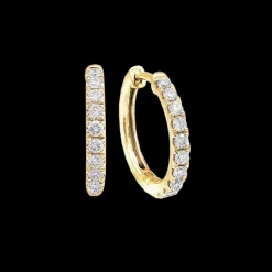 0.38ct Diamond Yellow Gold Earrings