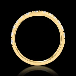 0.78ct Diamond Yellow Gold Strong Curved Ring
