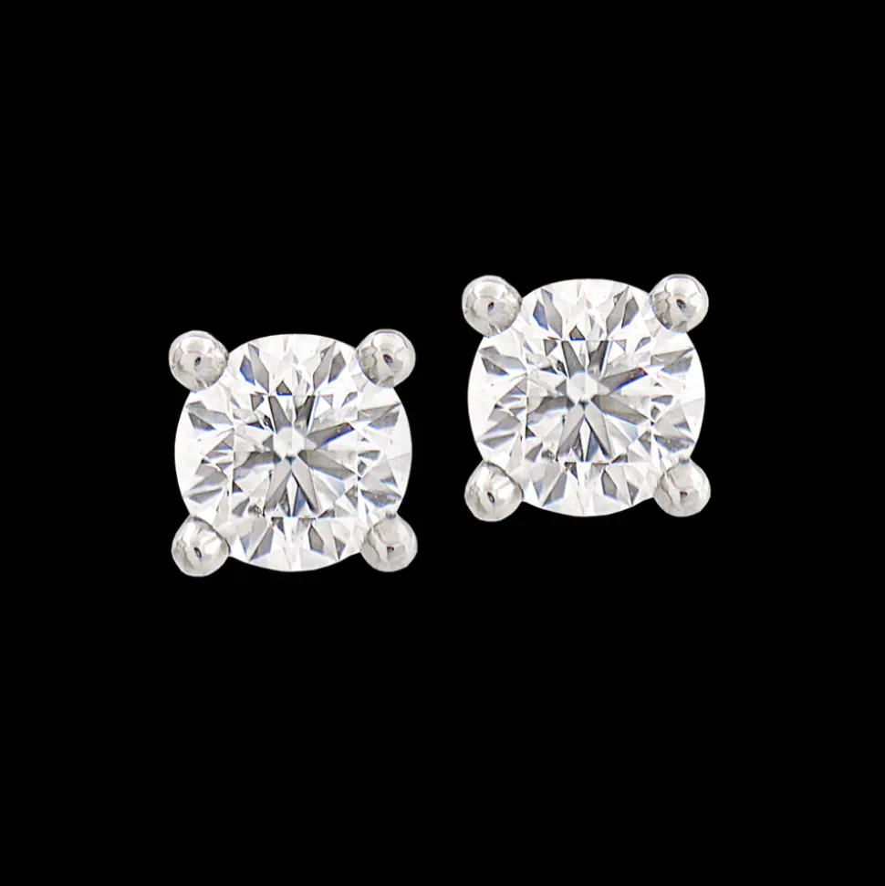 0.40ct E VS2 Diamond Platinum Earrings