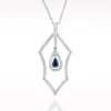0.64ct F Diamond White Gold Pendant