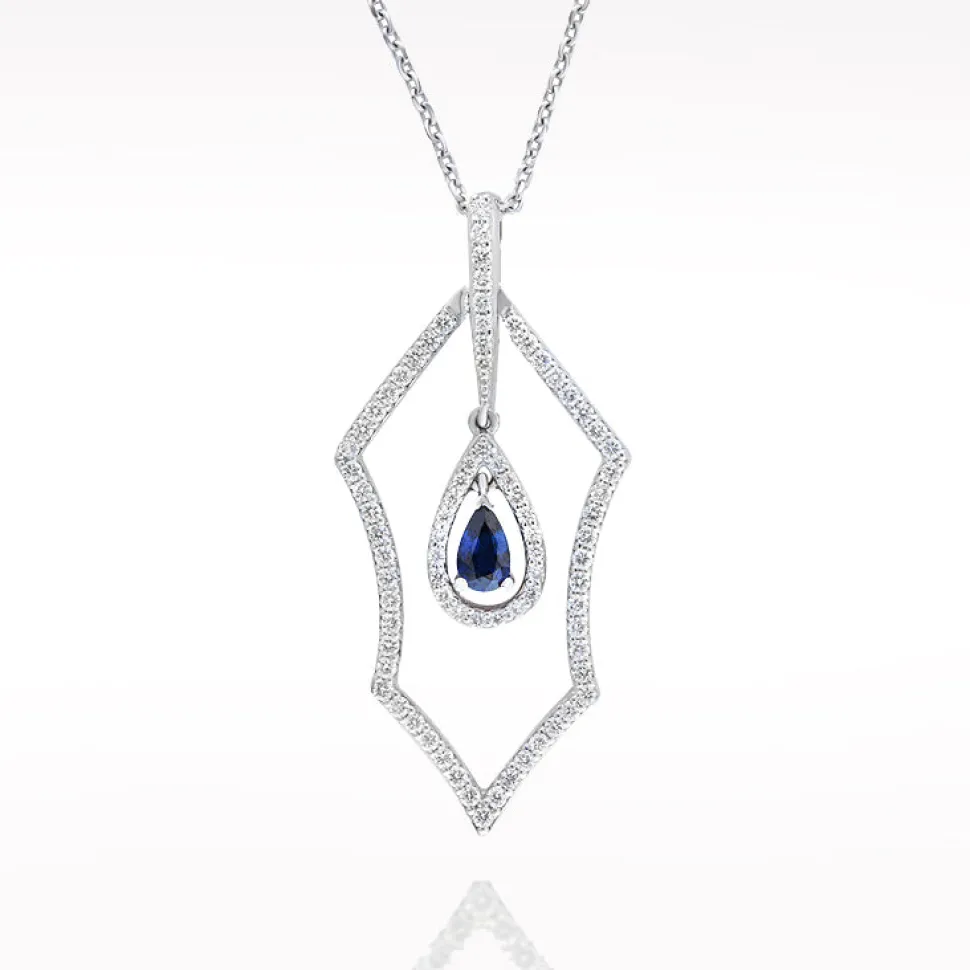 0.64ct F Diamond White Gold Pendant