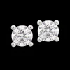 1.40ct F SI2 Diamond Platinum Earrings