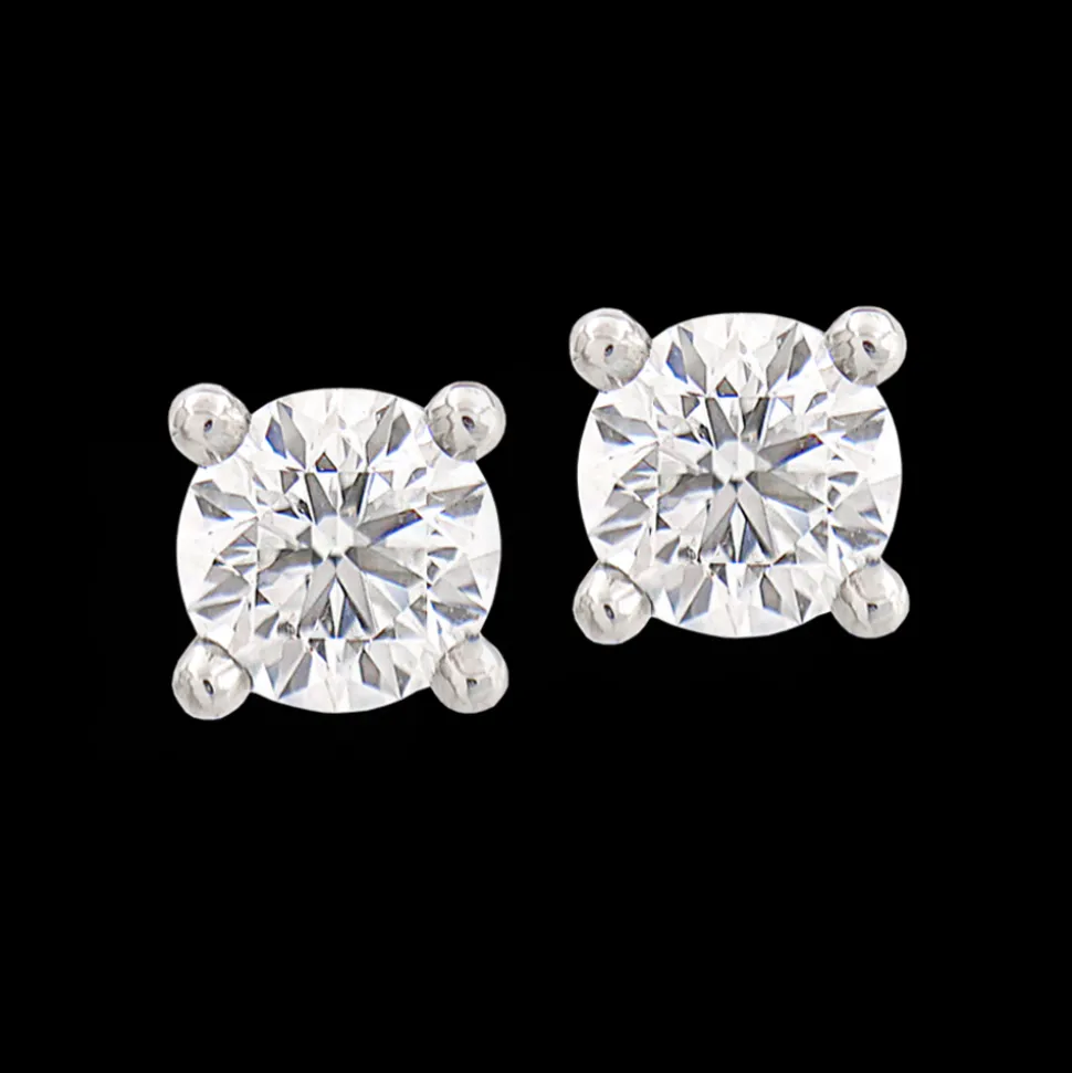 1.40ct F SI2 Diamond Platinum Earrings