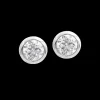 1.00ct F VS2 Diamond Platinum Earrings