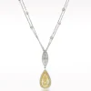2.28ct Fancy Yellow Diamond White Gold Necklace