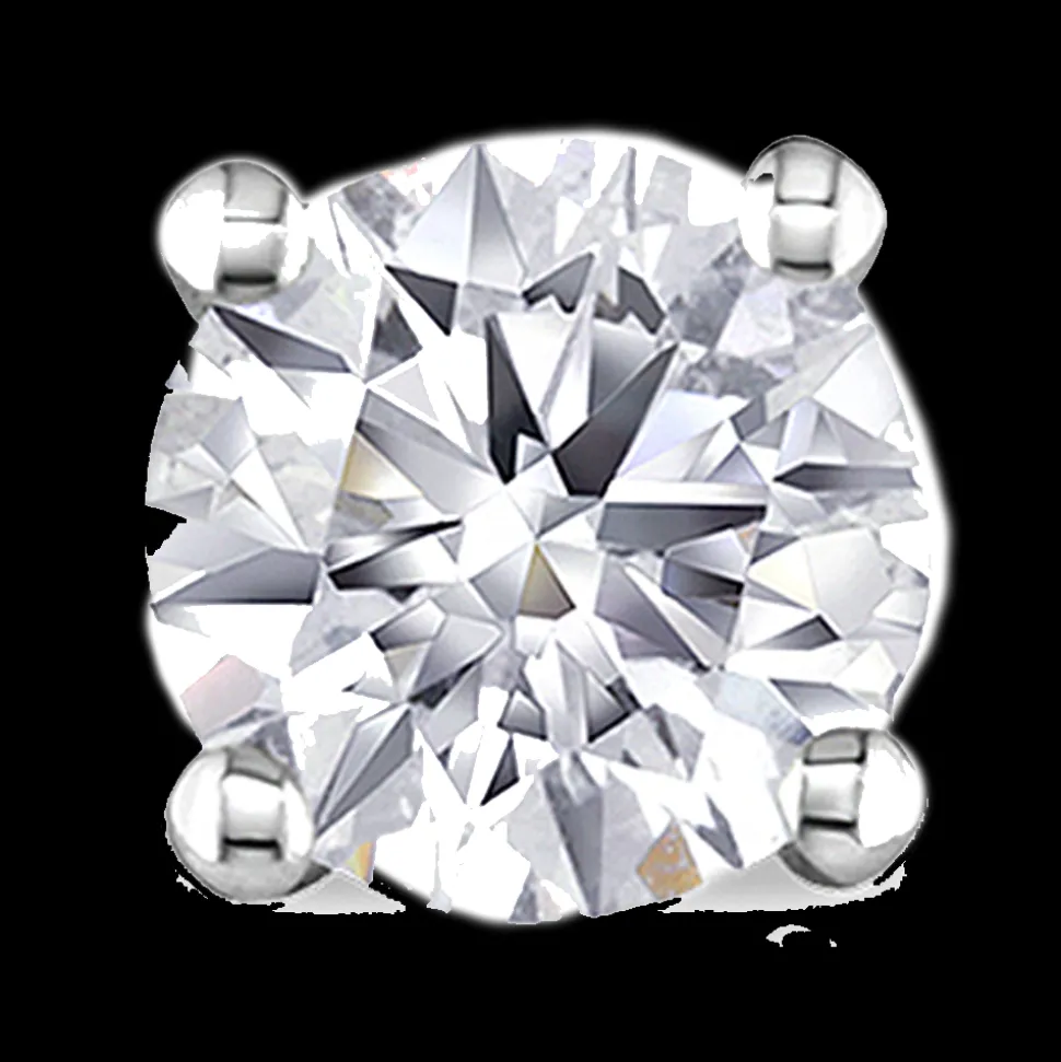 4.02ct H SI2 Brilliant Cut Diamond 18 Carat White Gold Earrings