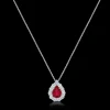 1.14ct Ruby and Diamond White Gold Necklace