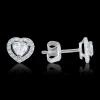 0.46ct Total G/H SI Diamond White Gold Heart Earrings