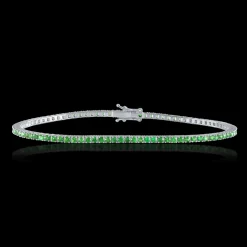 2.42ct Tsavorite White Gold Bracelet