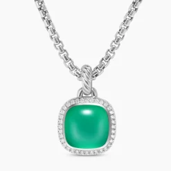 David Yurman Albion® Pendant in Sterling Silver with Lagoon Orchid and Diamonds