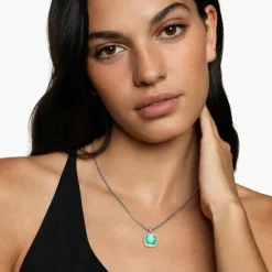 David Yurman Albion® Pendant in Sterling Silver with Lagoon Orchid and Diamonds