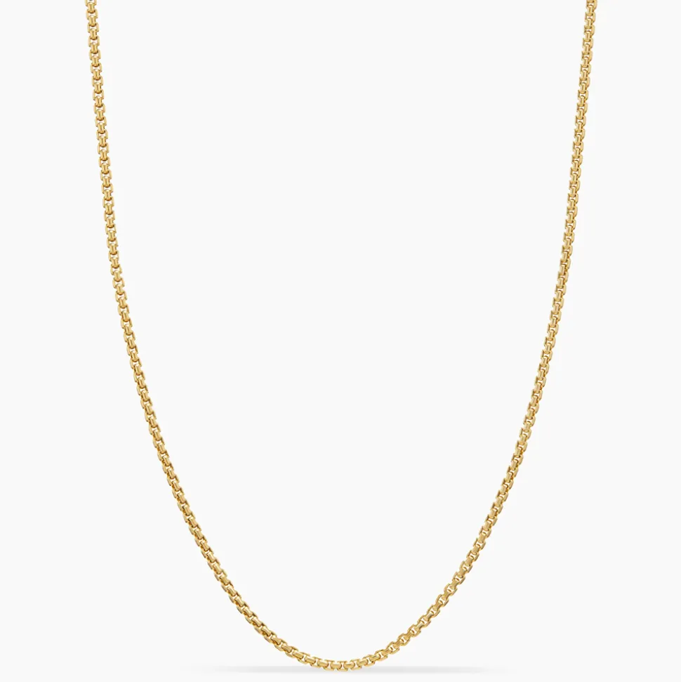 David Yurman Box Chain Necklace in 18ct Yellow Gold