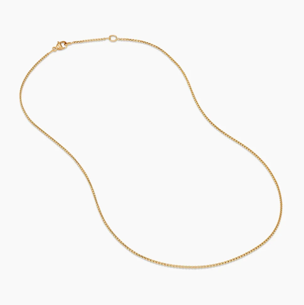 David Yurman Box Chain Necklace in 18ct Yellow Gold