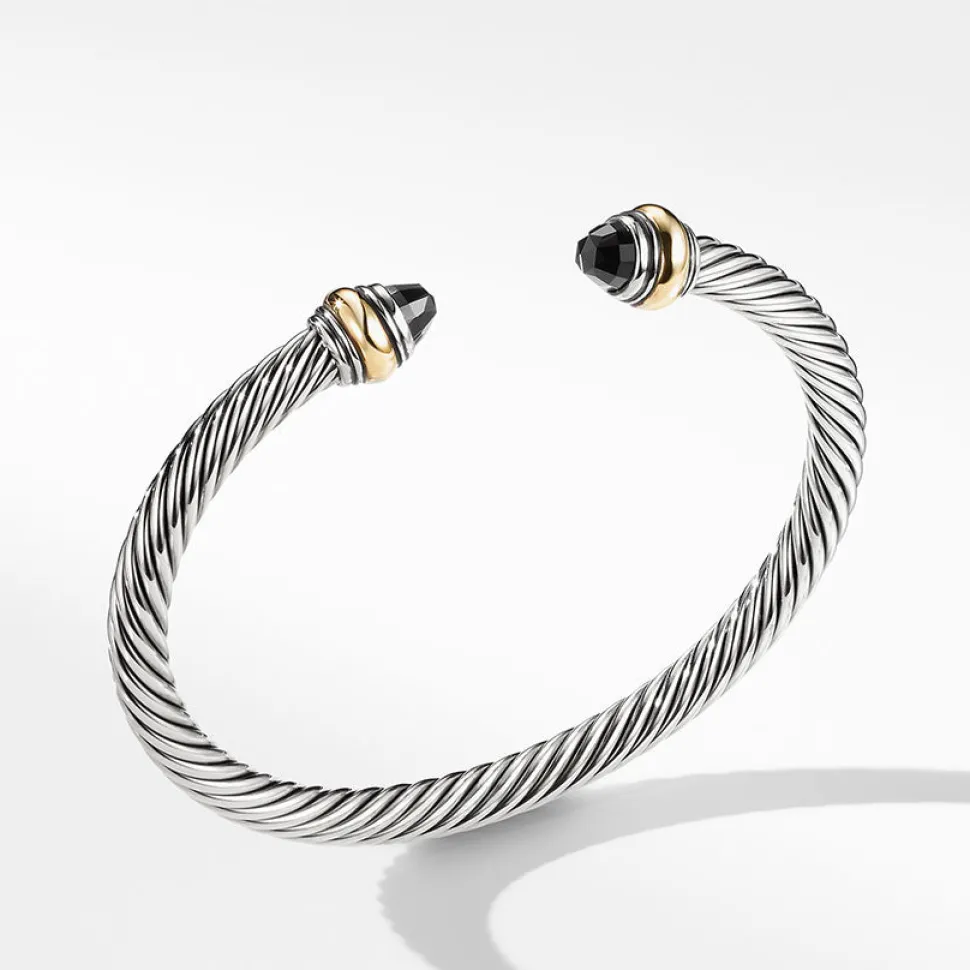 David Yurman Cable Classic Bracelet with Black Onyx and 14ct Gold