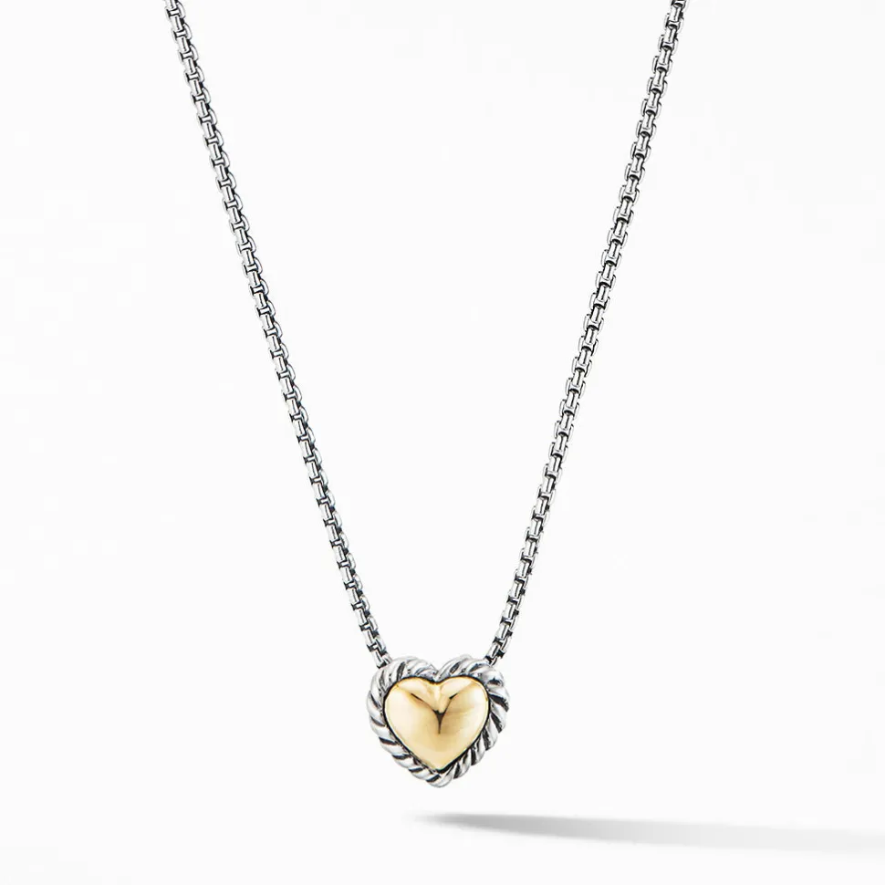 David Yurman Cable Cookie Classic Heart Necklace