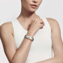 David Yurman Cable Edge Cuff Bracelet in Recycled Sterling Silver