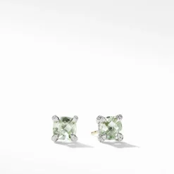 David Yurman Chatelaine Stud Earrings with Prasiolite