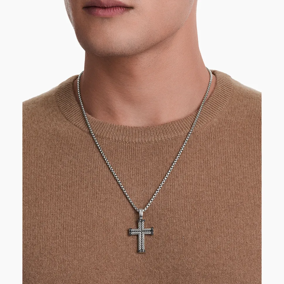 David Yurman Chevron Cross Pendant