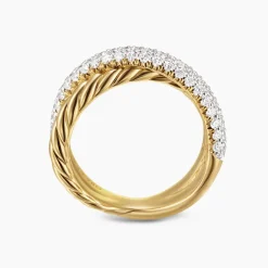 David Yurman Crossocer Two Row Ring