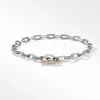 David Yurman DY Madison® Toggle Chain Necklace in Sterling Silver with 18ct Yellow Gold