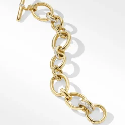 David Yurman DY Mercer™ Bracelet in 18ct Yellow Gold with Pavé Diamonds
