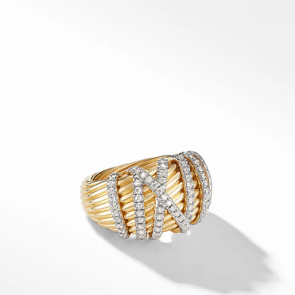 David Yurman Helena Dome Ring with Diamonds