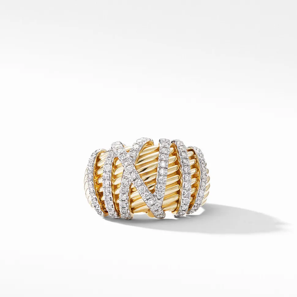 David Yurman Helena Dome Ring with Diamonds